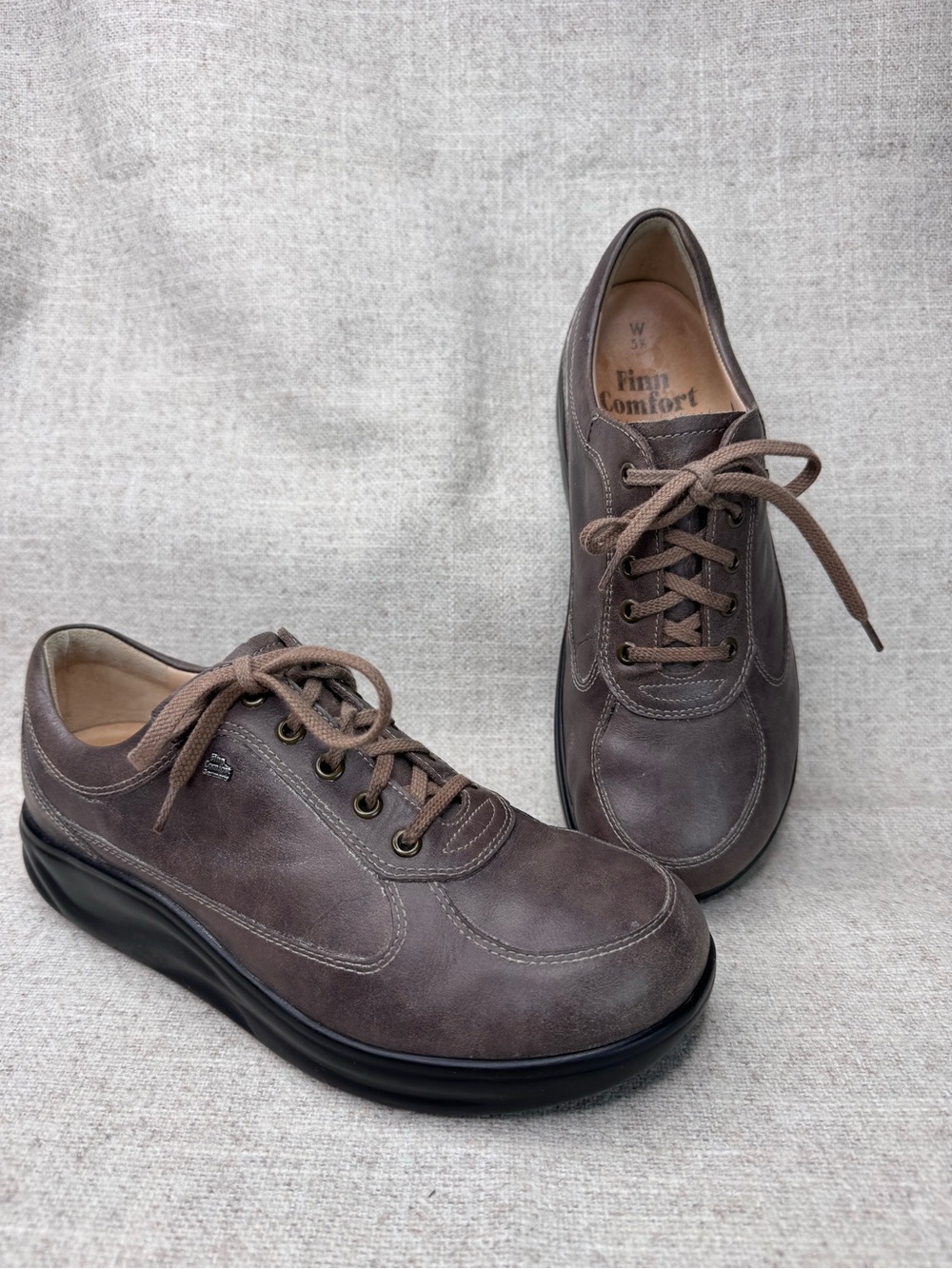 Finn Comfort Ikebukuro Oxfords Sneakers Shoes brown womens size 8 US and 5.5 UK